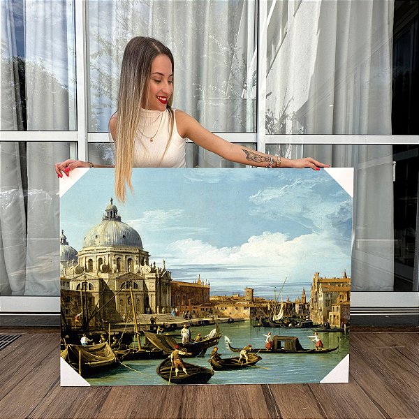 Quadro Decorativo Canvas A Entrada Para O Grande Canal Veneza Horizontal