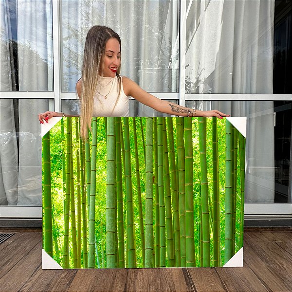 Quadro Decorativo Canvas Bosque De Bambu Horizontal