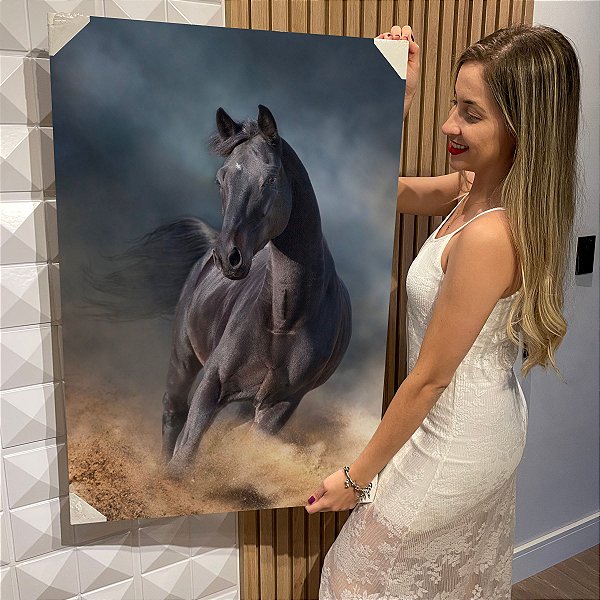 Quadro Decorativo Flutuante Cavalo Cavalgando