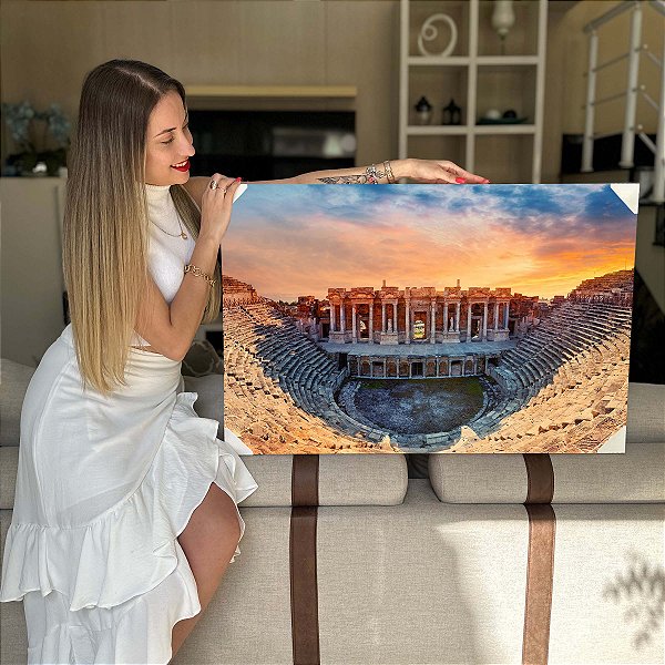 Quadro Decorativo Flutuante Hierápolis Teatro Romano Horizontal