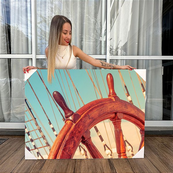 Quadro Decorativo Canvas Paisagem Timão Navio Horizontal