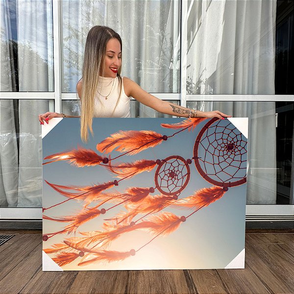 Quadro Decorativo Canvas Paisagem Filtro dos Sonhos ao Vento Horizontal