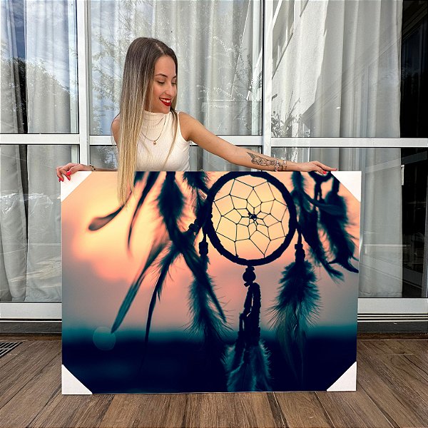 Quadro Decorativo Canvas Paisagem Filtro dos Sonhos Por do Sol Horizontal