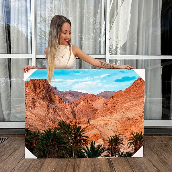 Quadro Decorativo Canvas Paisagem Montanhas no Deserto Horizontal