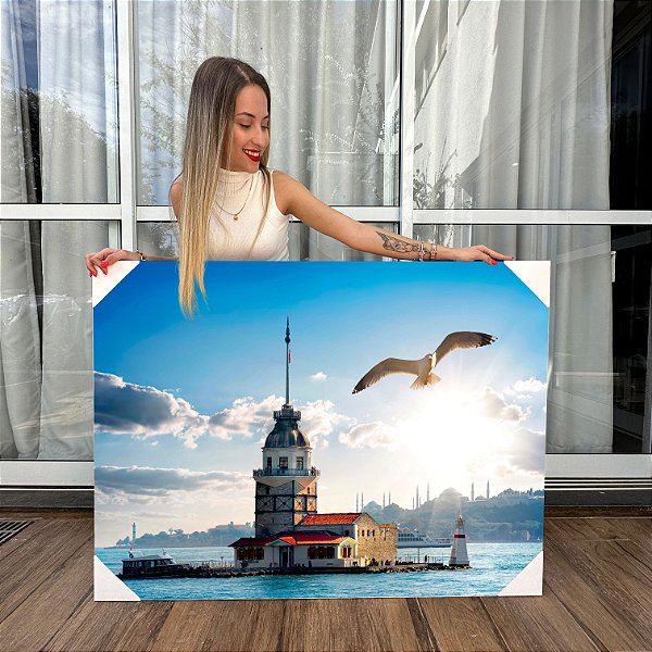 Quadros Decorativos Canvas Torre da Donzela (Kiz Kulesi) em Istambul