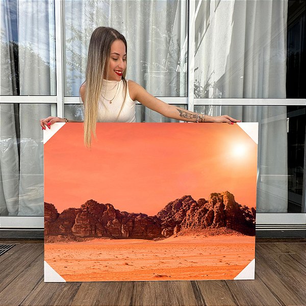 Quadro Decorativo Canvas Paisagem Desertica das Montanhas Horizontal