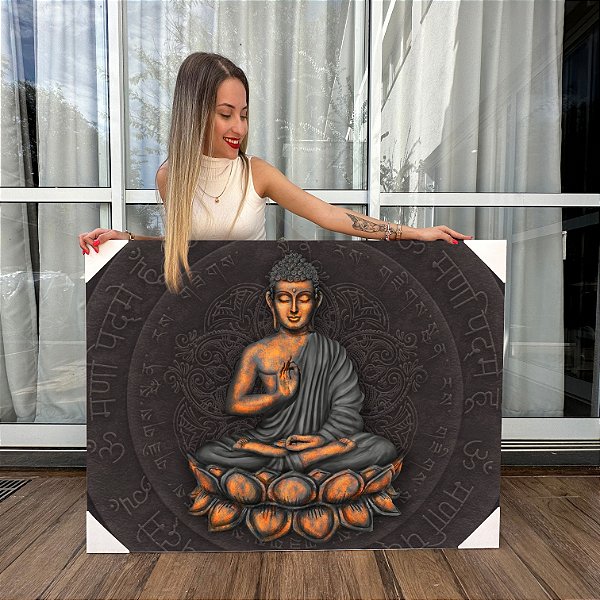 Quadro Decorativo Canvas Buda Religião Budista Horizontal
