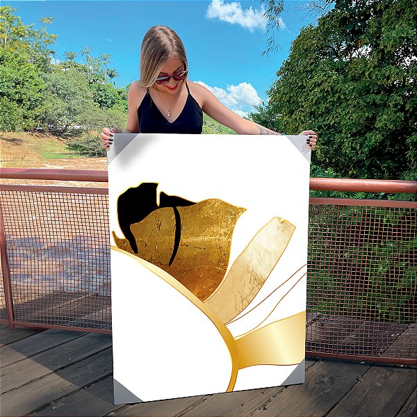 Quadro Decorativo Canvas Folhagem em Cores Claras I Vertical