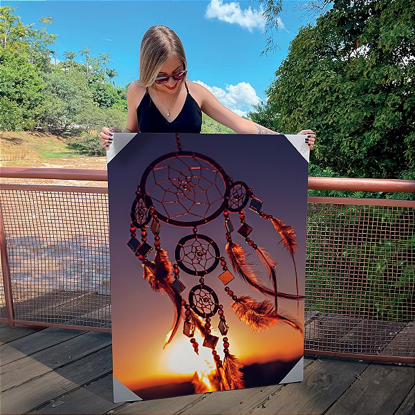 Quadro Decorativo Canvas Paisagem Filtro dos Sonhos Entardecer Vertical