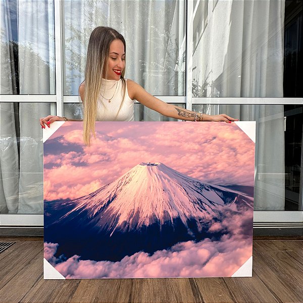 Quadro Decorativo Canvas Paisagem de Monte Fuji Horizontal