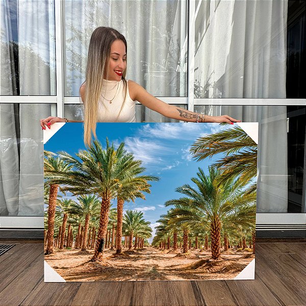 Quadro Decorativo Canvas Paisagem de Coqueiros Horizontal
