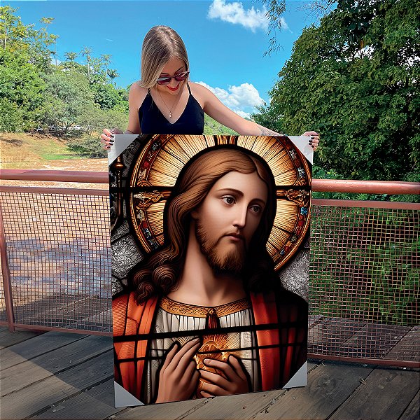 Quadro Decorativo Canvas Religioso Jesus Cristo Vertical