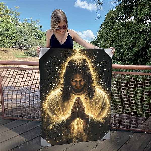 Quadro Decorativo Canvas Jesus Cristo Orando Vertical