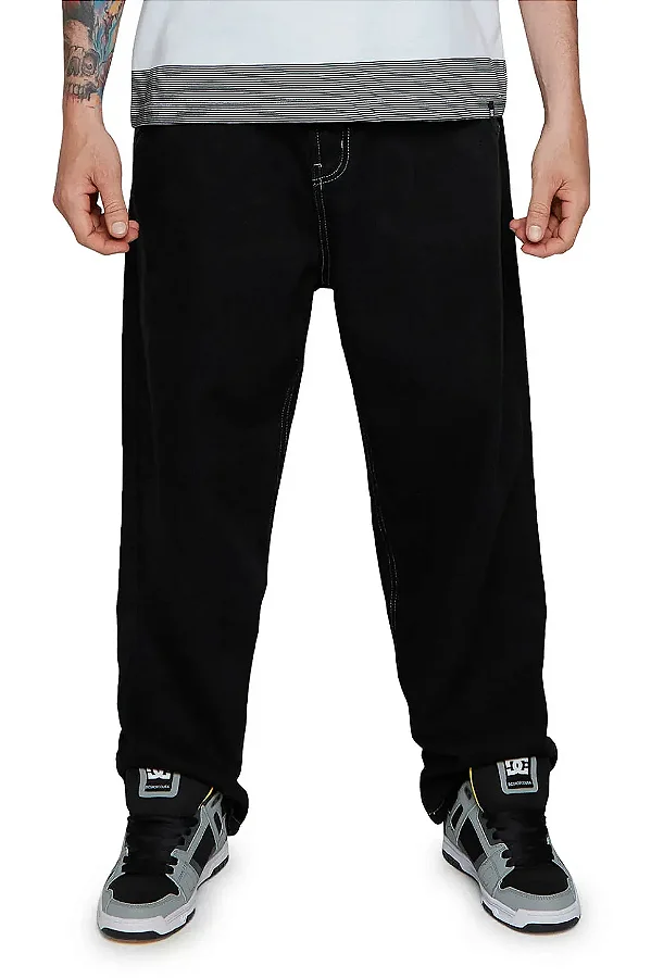 Calça DC jeans Worker Oversize preta tam 44