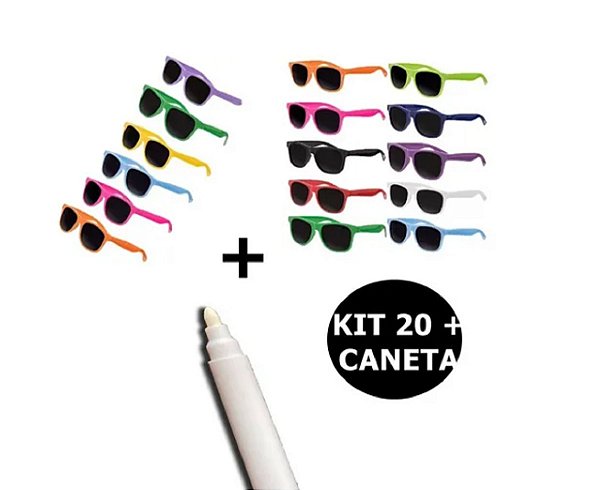 KIT 20 BALLON COLORIDO FESTA EVENTO BALADA  + CANETA GÍZ BRANCA