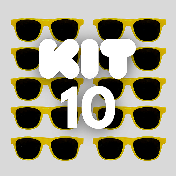 KIT 10 BALLON FESTA AMARELO NEON