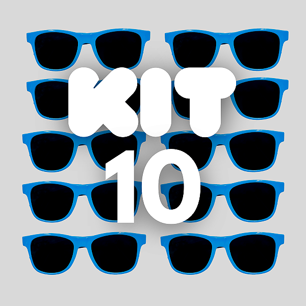 KIT 10 BALLON FESTA AZUL CLARO