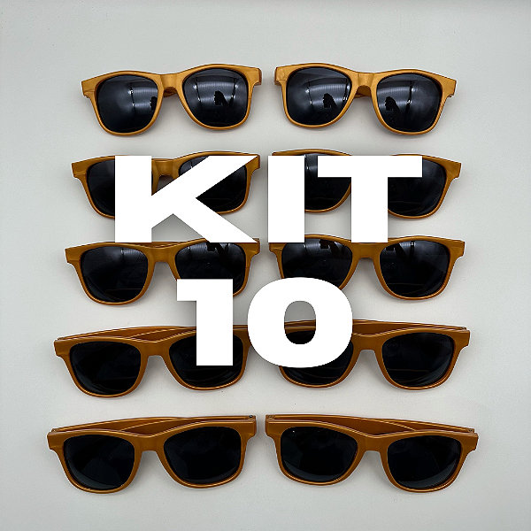 KIT 10 BALLON FESTA DOURADO