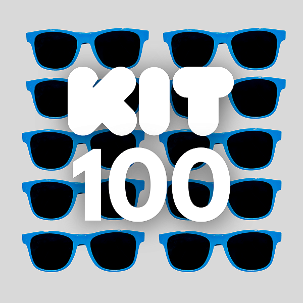 KIT 100 BALLON FESTA AZUL CLARO - PERSONALIZADO TAMPOGRAFIA