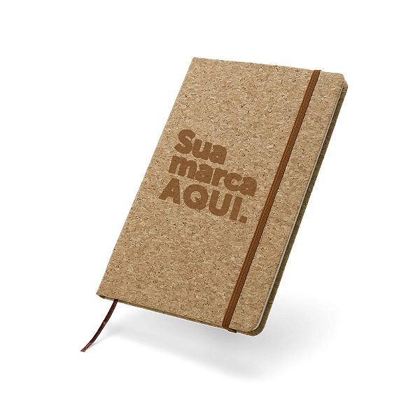 CADERNETA CORTIÇA ECOLÓGICA MOLESKINE COM PAUTA