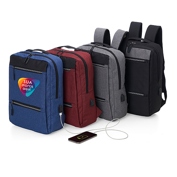 MOCHILA DE NYLON USB UDINE 20L