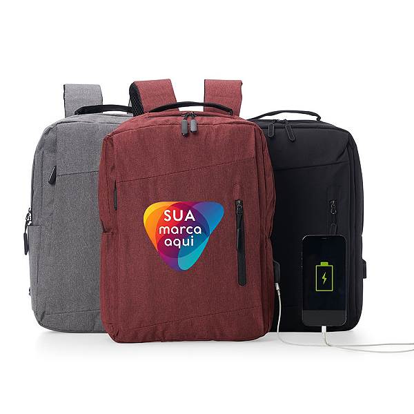 MOCHILA NYLON USB BARCELONA 17L