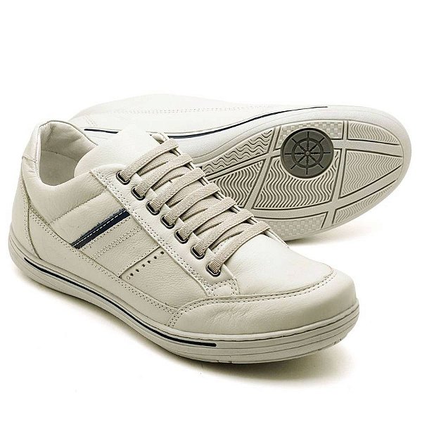 Sapatênis Masculino Casual Confortável Em Couro Legítimo