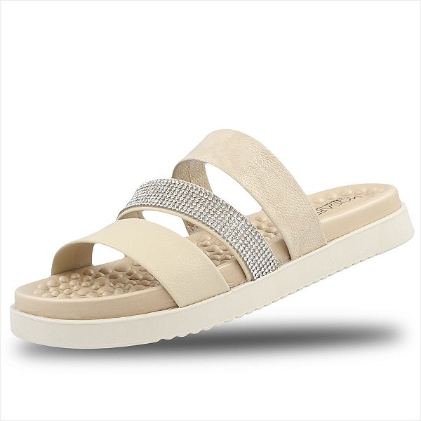 Papete Modare Ultra Conforto Feminino Tiras - Creme