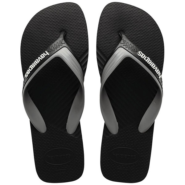 Havaianas Dual FC Masculina - Preto/Cinza Aco