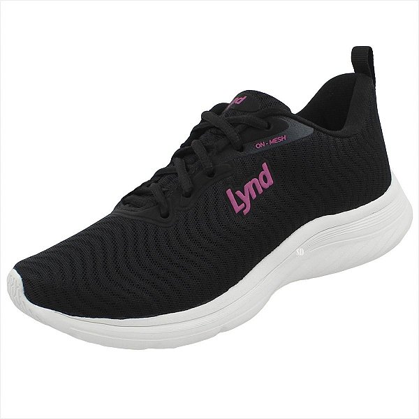 Tênis Lynd On-Mesh Feminino - Preto/Pink