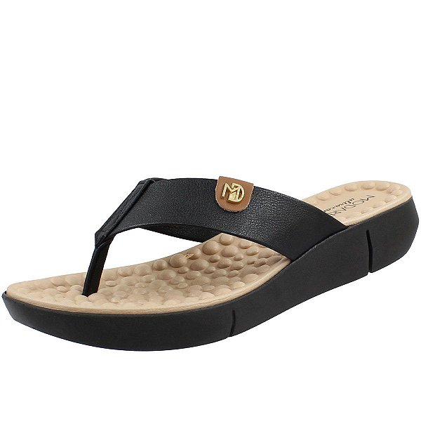 Tamanco Modare Feminino - Preto/Camel