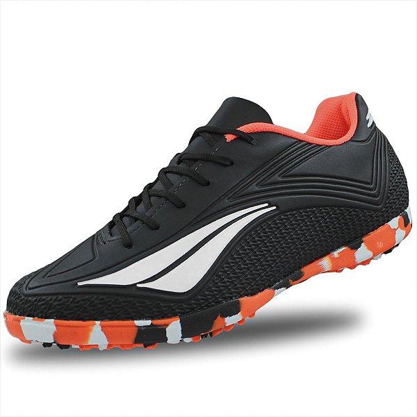 Chuteira Society Penalty Fúria XXII - Preto / Vermelho