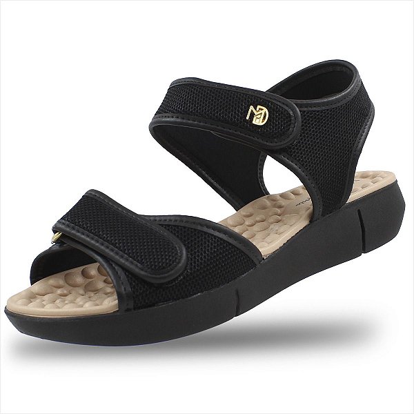 Sandália Flatform Modare Ultraconforto Feminina - Preto