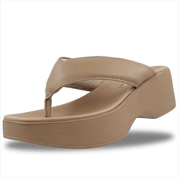 Tamanco Plataforma Moleca Feminino - Nude