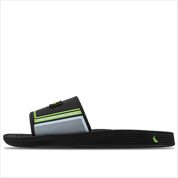 Chinelo Rider Pump Slide AD Ref:11690 - Preto/Preto/Verde