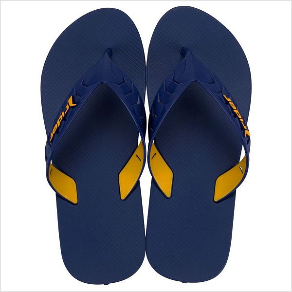 Chinelo Rider Street Duo Dedo AD Ref:12430 - Azul/Azul/Amarelo