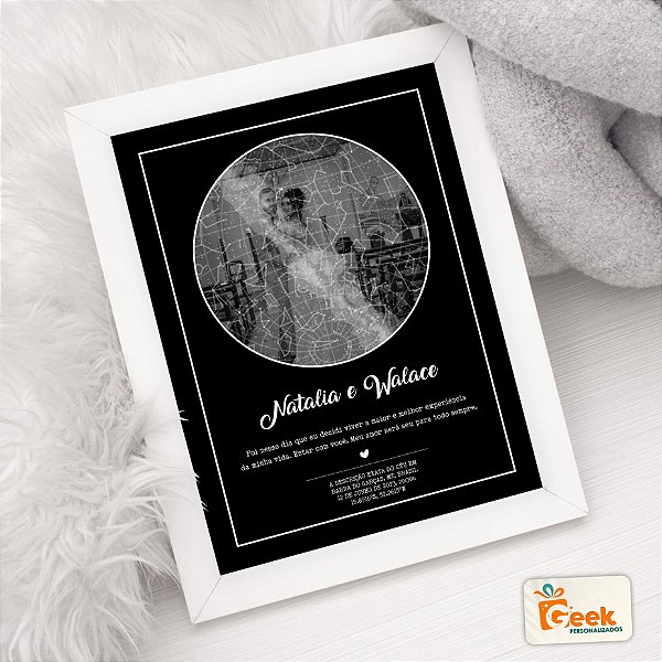 Quadro Mapa das Estrelas com Foto