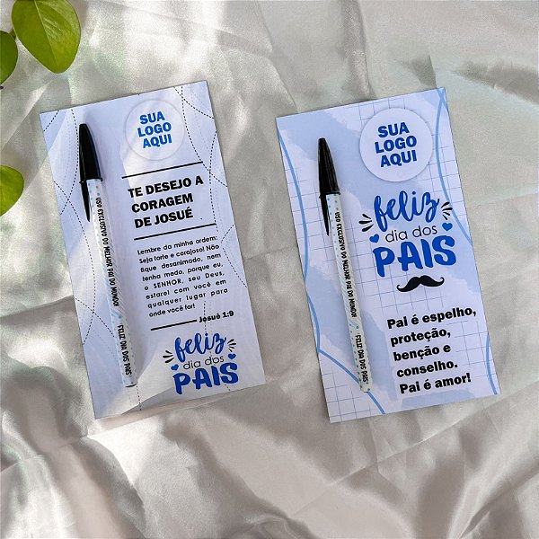 Caneta Personalizada + Cartão Dia dos Pais