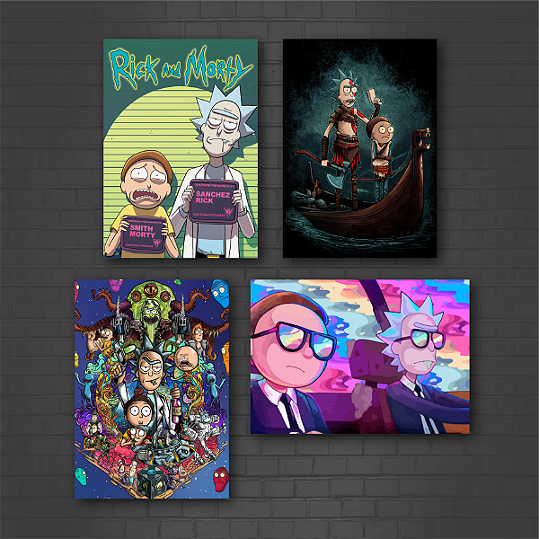 Placa Decorativa Rick and Morty