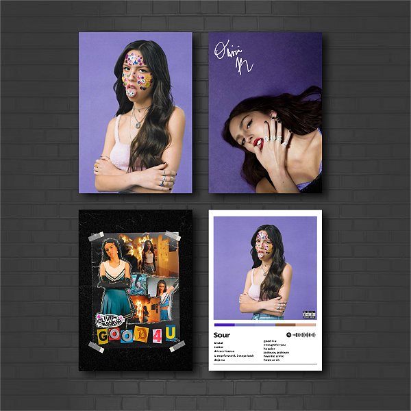 Placa Decorativa Olivia Rodrigo