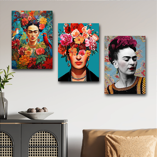 Placa Decorativa Frida Kahlo