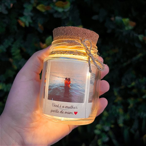 Pote de Luz com 4 fotos