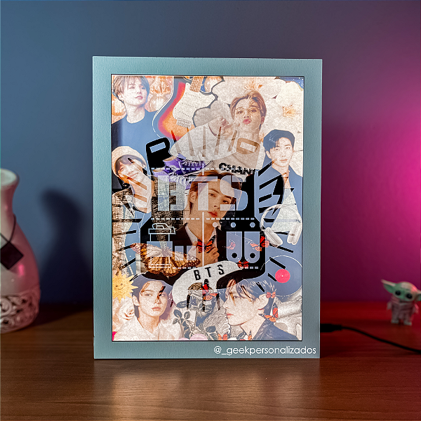 Luminária Quadro Kpop - BTS