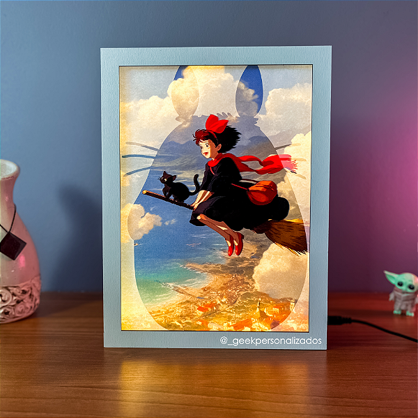 Luminária Quadro Serviço de Entrega da Kiki - Studio Ghibli