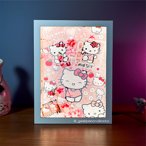 Luminária Quadro Hello Kitty