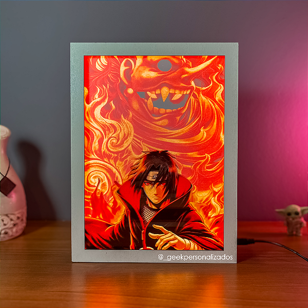 Luminária Quadro Naruto - Itachi Uchiha