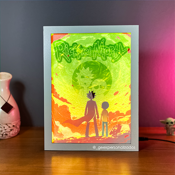 Luminária Quadro Rick and Morty