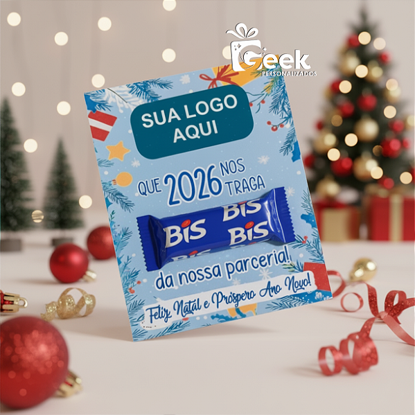 Cartão de Natal Chocolate Bis