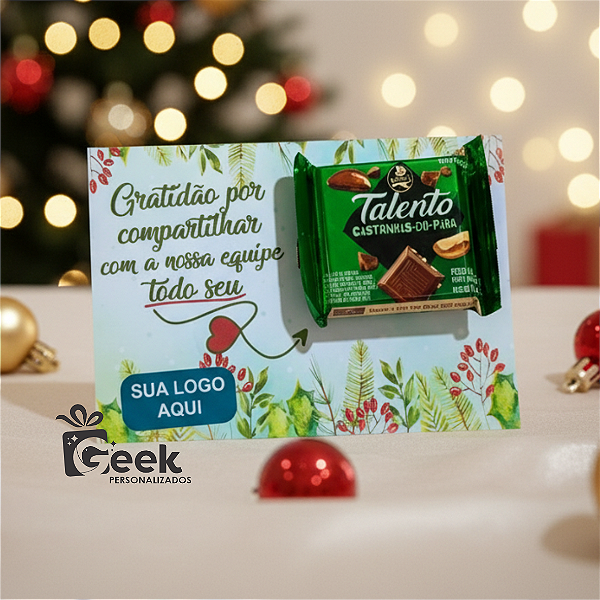 Cartão de Natal Chocolate Talento