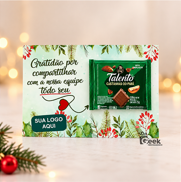 Cartão de Natal Chocolate Talento